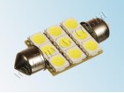 Светодиодная автолампа T10, 36mm, 9pcs 5050 12V